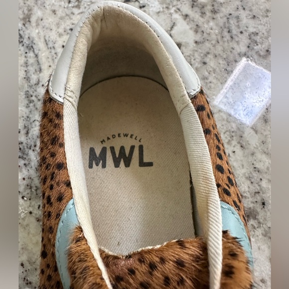Madewell Sidewalk Low-Top Sneakers in Spotted Calf Hair Sz 7 - Picture 4 of 12
